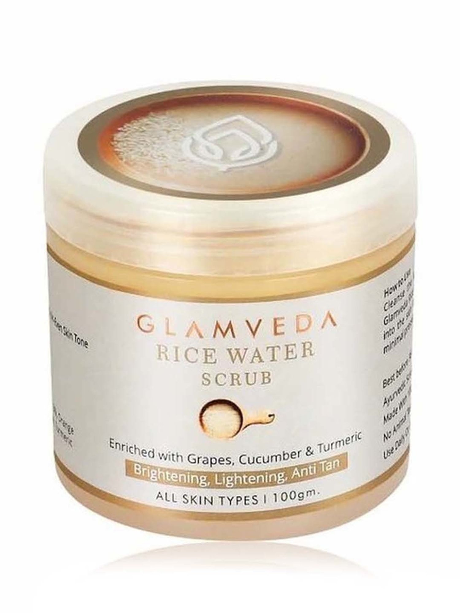 Glamveda Rice Water Brightening Scrub - 100 gm
