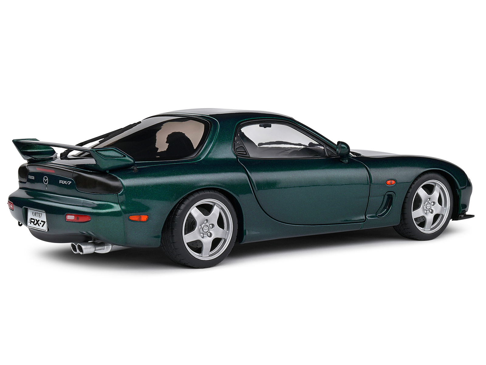 Mazda RX7 (FD3S) LB-Super-Silhouette RHD (Right Hand Drive) #55 Green and Orange with Graphics "Tokyo Auto Salon 2024 - Malaysia Diecast Expo 2024" 1/64 Diecast Model Car by Inno Models