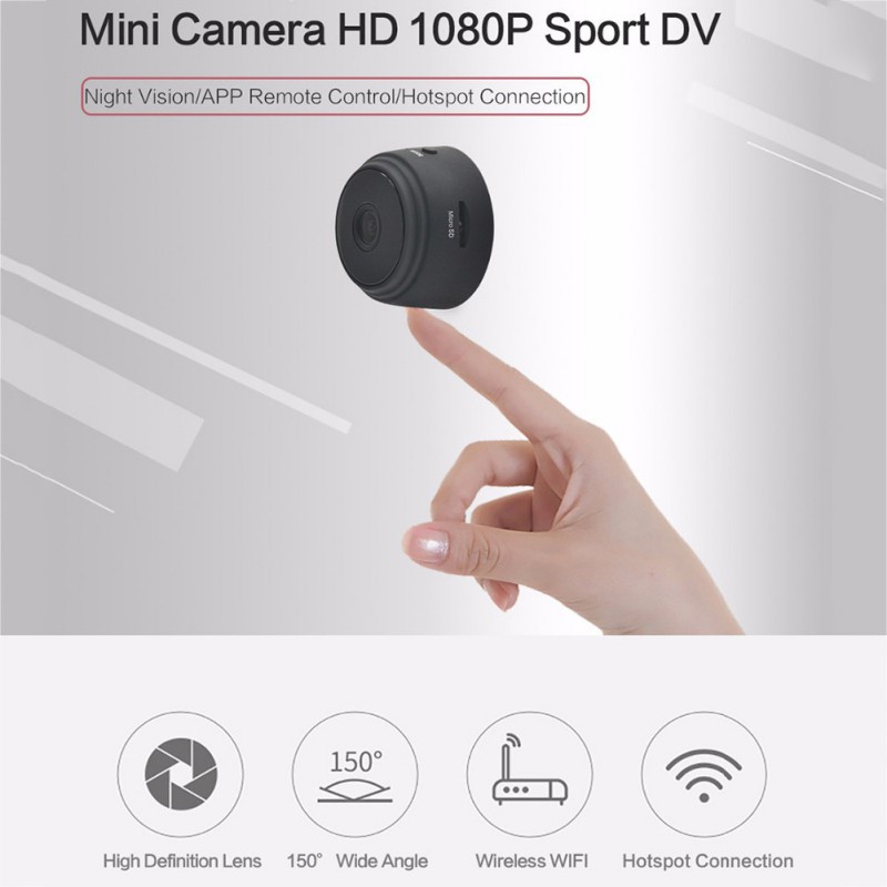 Home Security Camera, Wifi Mini Hidden Camera with Motion Detection Night Vision, HD 1080P, Built-in Battery