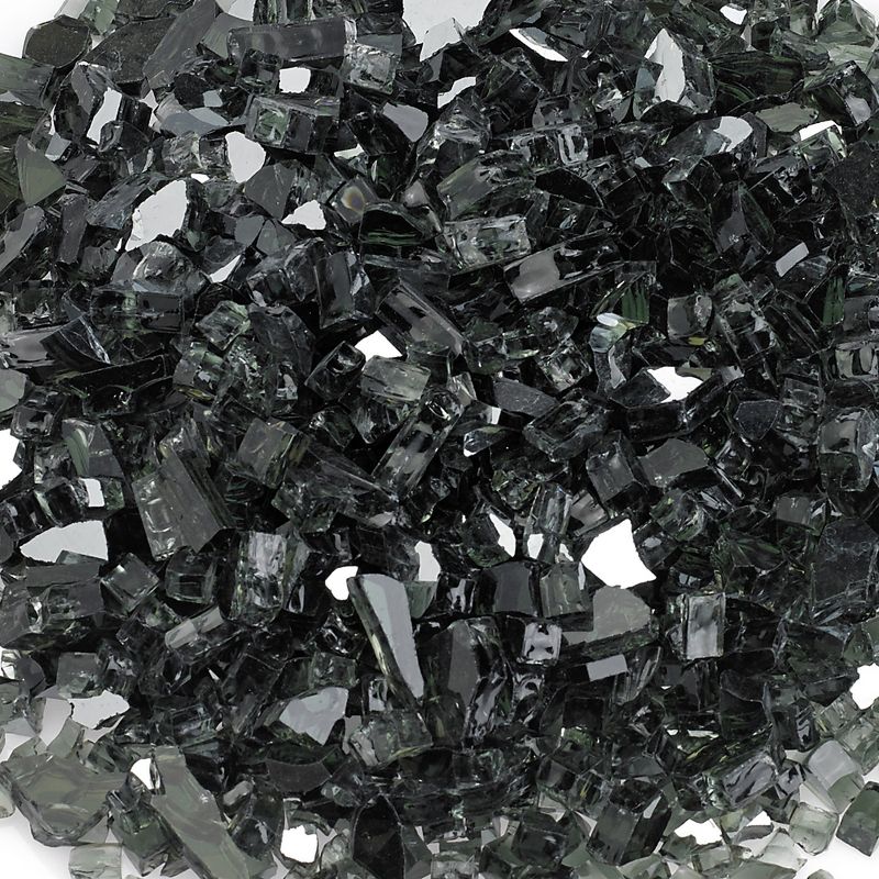 American Fireglass 10 LB Bag 1/4 Inch Reflective Fireplace & Firepit Fire Glass, Black