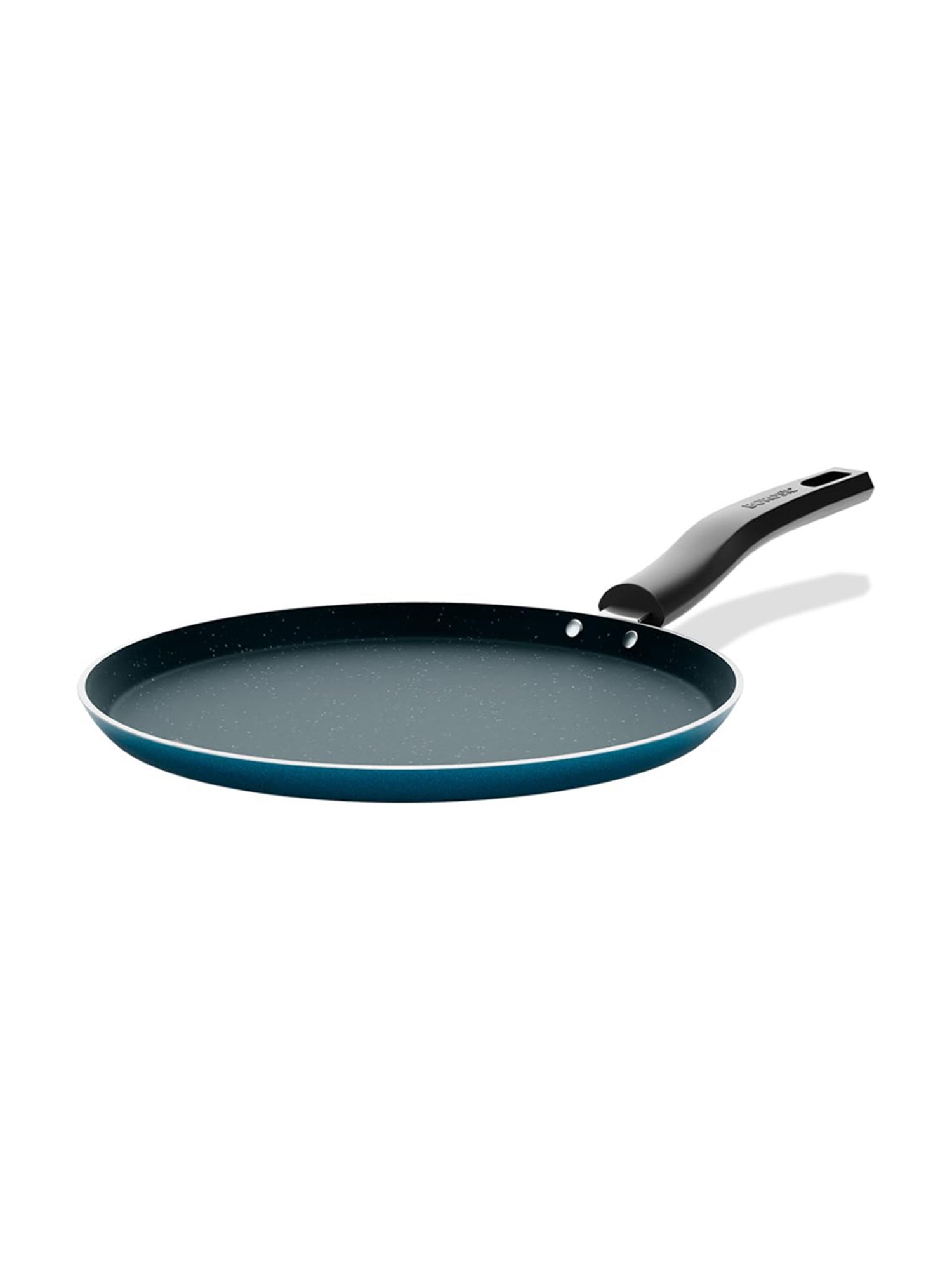 Borosil Aluminium 28 cm Induction Non-Stick Tawa with Wood-Finish Handle (Blue)