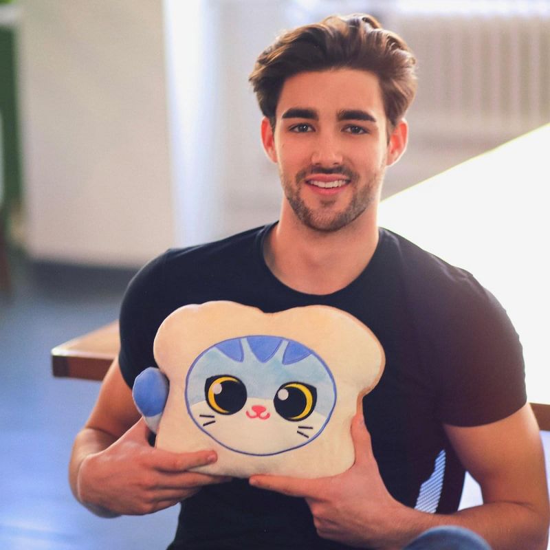 Hashtag Collectibles Cat Bread 10 Inch Plush Pillow