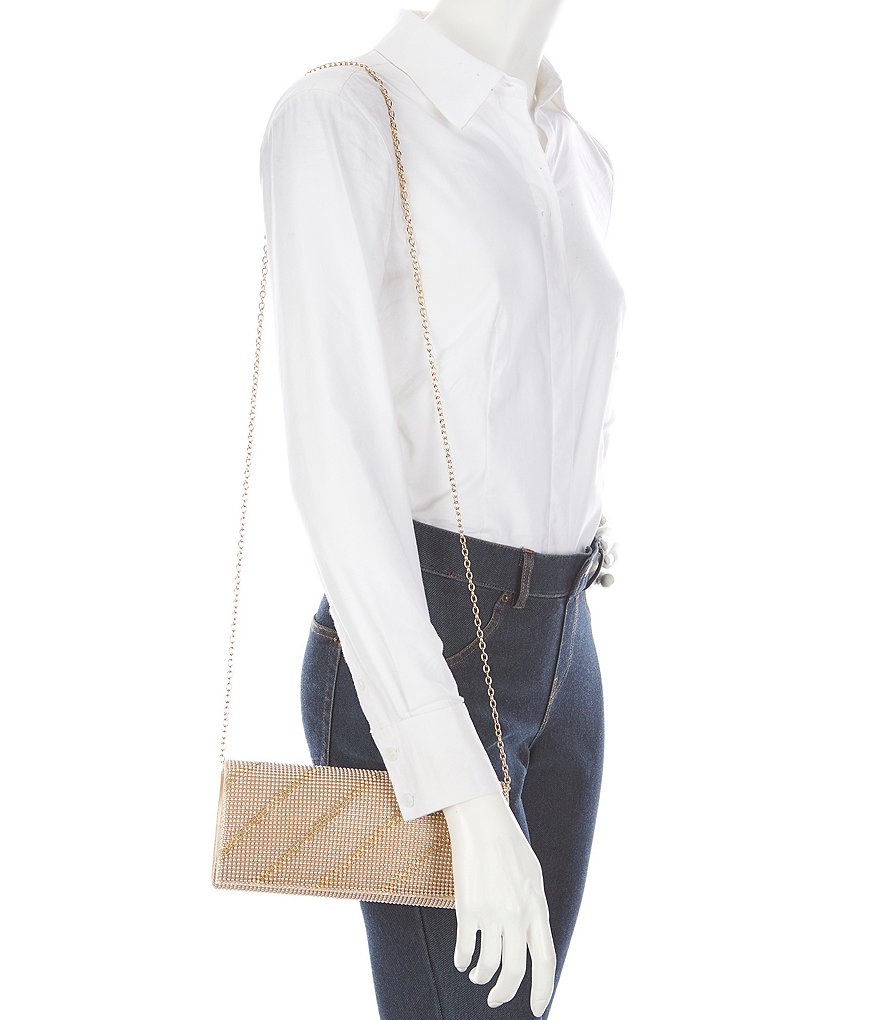 Kate Landry Satin Buckle Clutch Bag