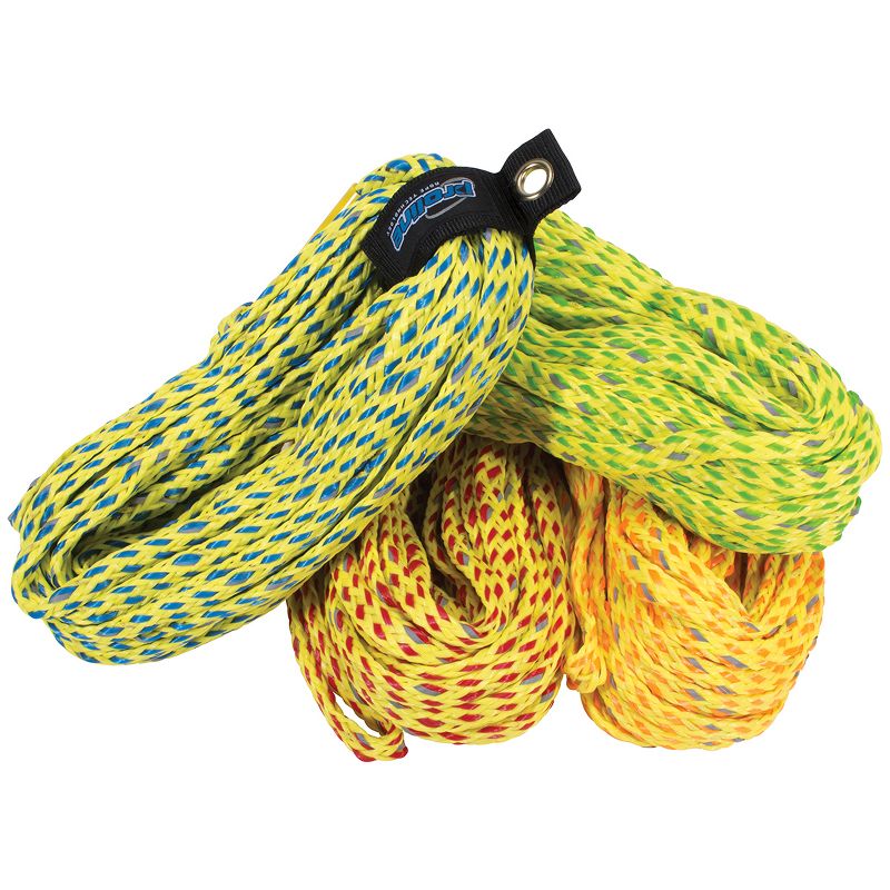 CWB ProLine 60-Foot 3/8-Inch Braided Floating 2-Rider Tube Rope, Orange/Volt