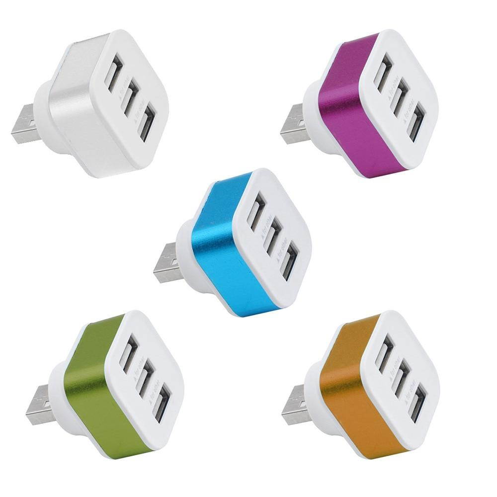 New 3 Port USB 2.0 Rotate HUB Splitter Adapter For PC Desktop Notebook Expansion  Nov.8 Hub USB ampliado de 3 puertos
