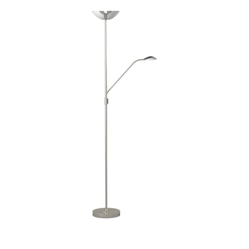 71" Baya Floor Lamp (Includes LED Light Bulb) Matte Nickel - Eglo