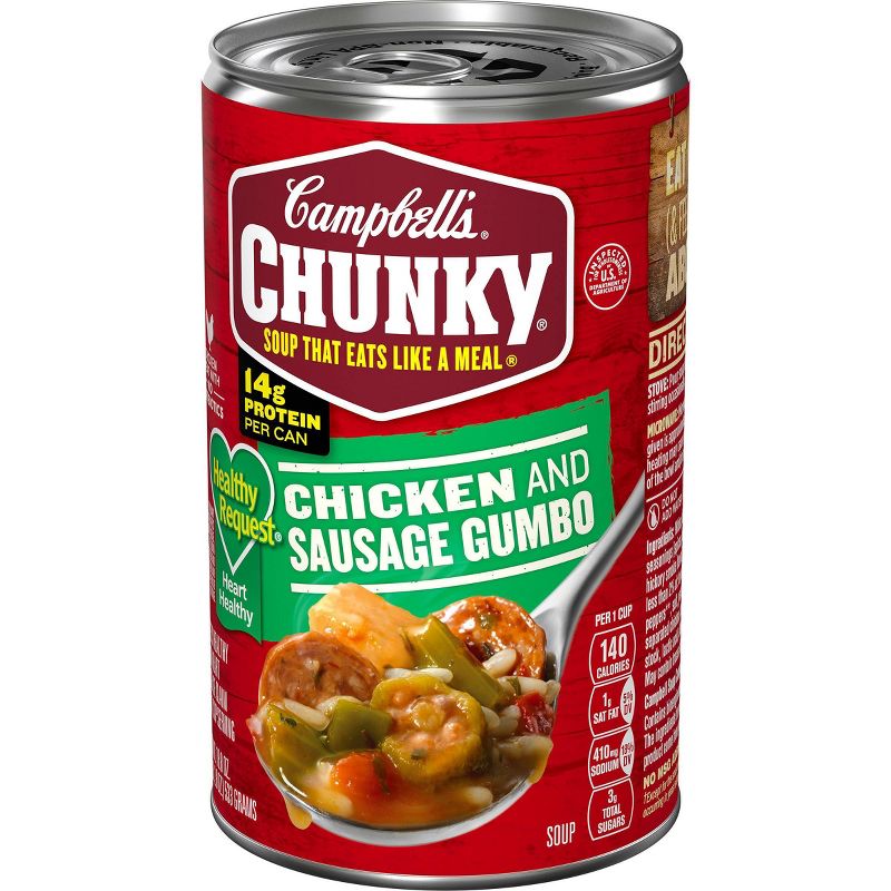 Campbell's Chunky Healthy Request Grilled Chicken & Sausage Gumbo Soup 18.8oz
