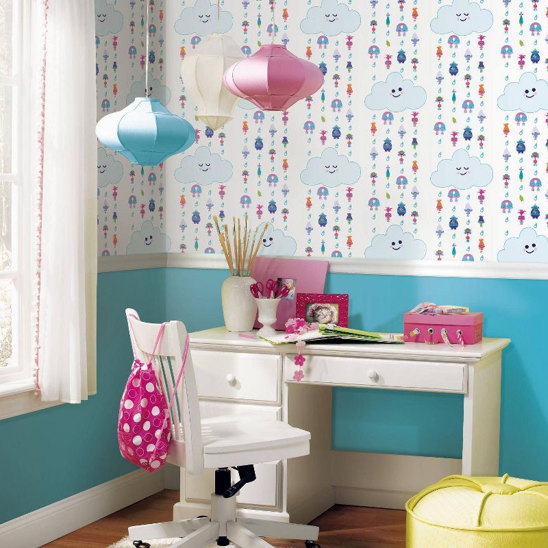 Trolls Clouds Peel and Stick Wallpaper - Roomates