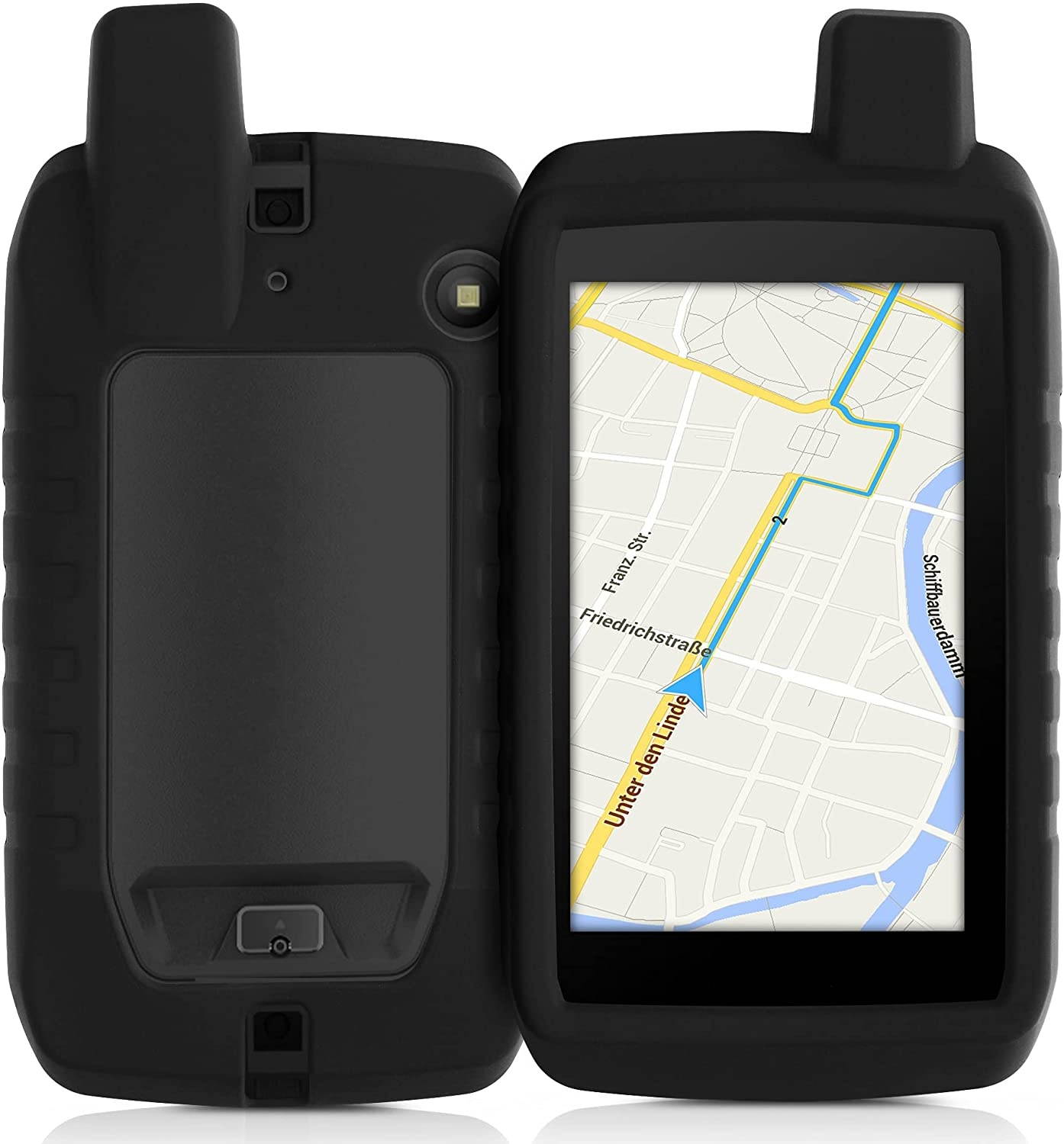 kwmobile Case Compatible with Garmin Montana 700 - GPS Handset Navigation System Soft Silicone Skin Protective Cover - Black