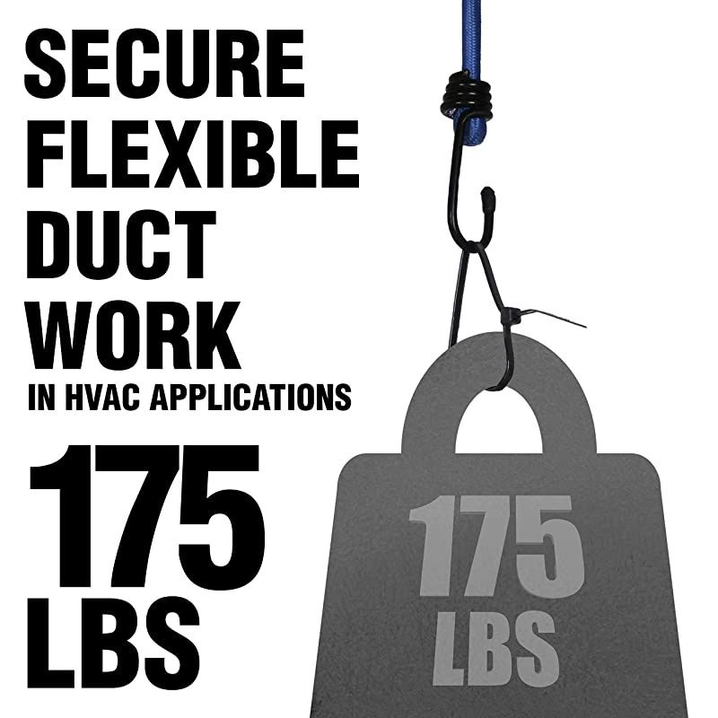 Plenum Rated HVAC Cable Ties 24-in 175 Lb Heavy Duty Self Locking UV Resistant Black Zip Ties, 50 Pack, UL Listed, Contractor Quality and Strength