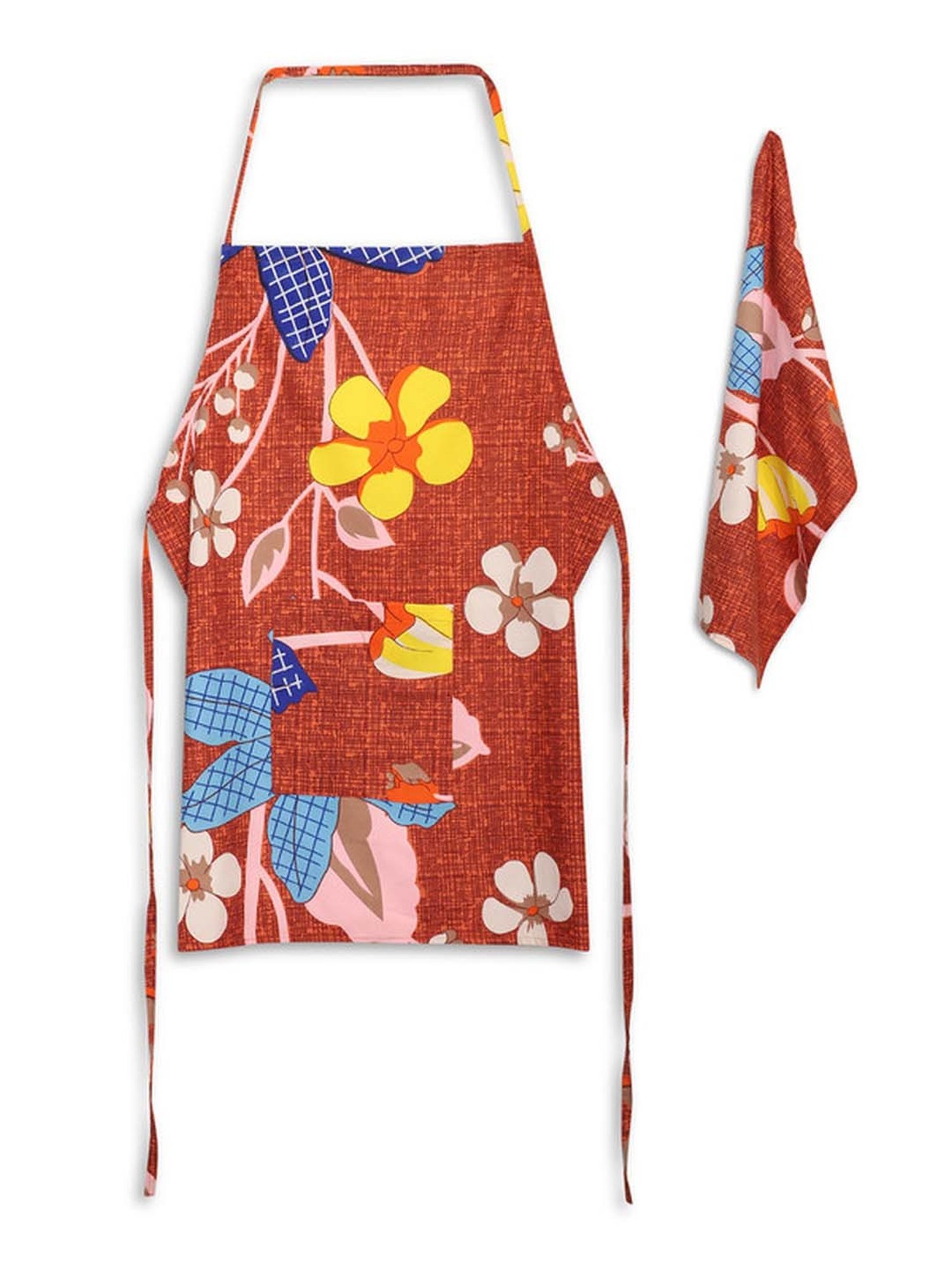 Dhrohar Multicolor Cotton 120 TC Apron - Set of 2