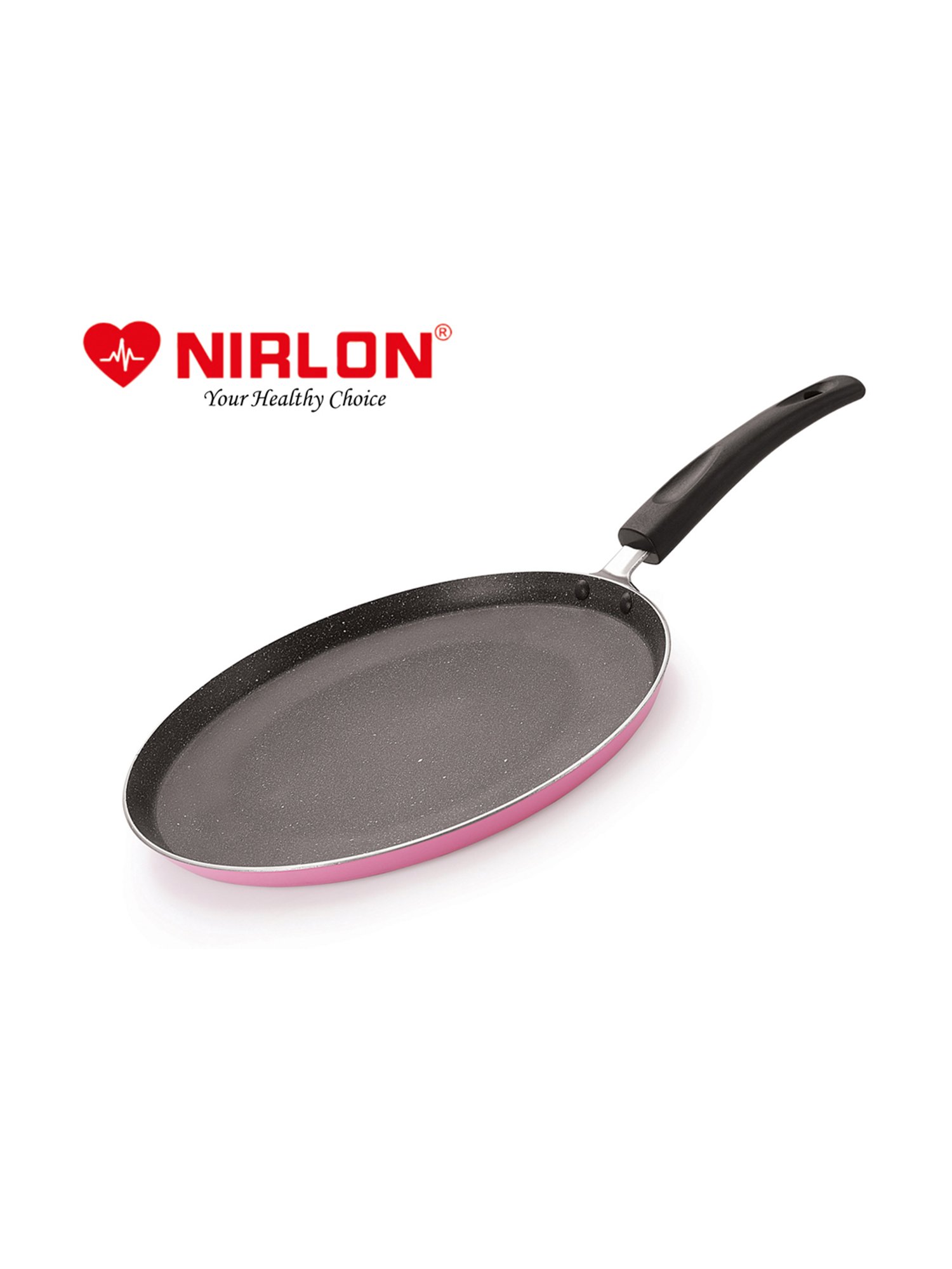Nirlon Non-Stick Pink Aluminium Orchid Granite Cookware Combo Gift - Set of 7 Piece