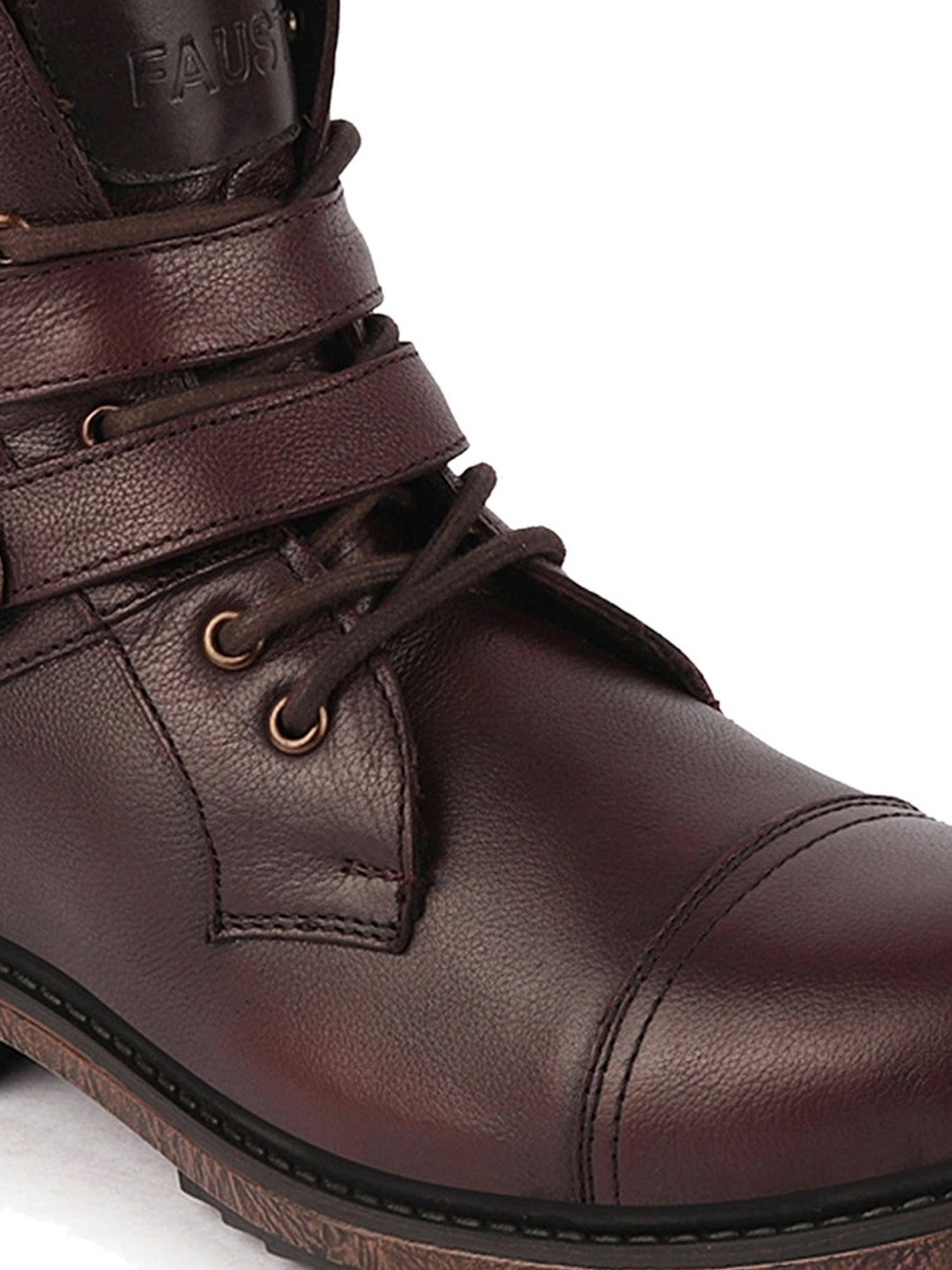 Fausto Men's Brown Biker Boots