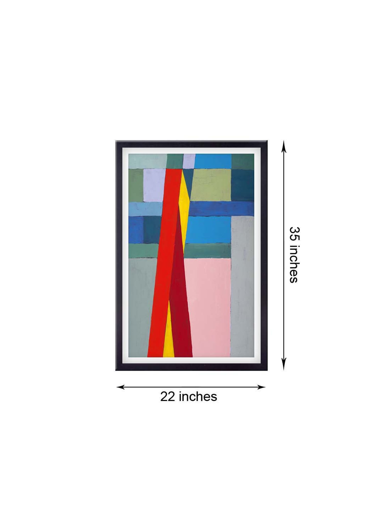 999store Multicolor Abstract Printed Canvas Painting