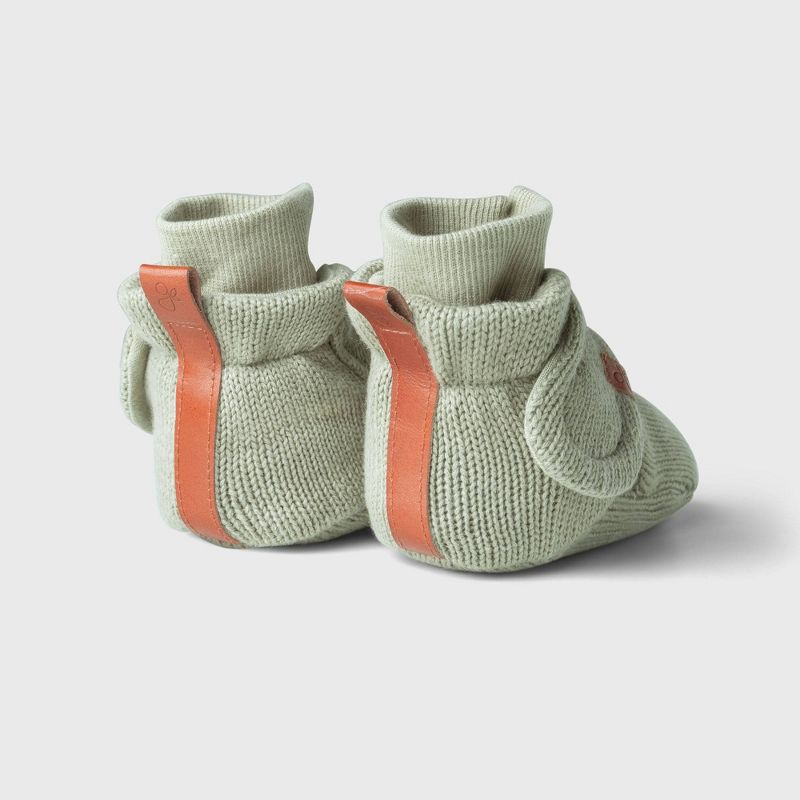 Goumi Baby Organic Cotton Knit Boots - Green 0-3M