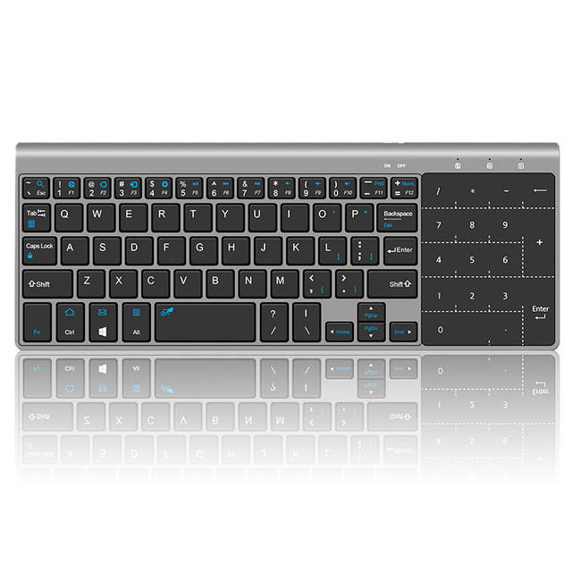 CHONCHOW 2.4G Mini Wireless Keyboard Touchpad Protable USB Keyboard Air Mouse for Mac PC Window 7/10 Vista Android Smart TV Box