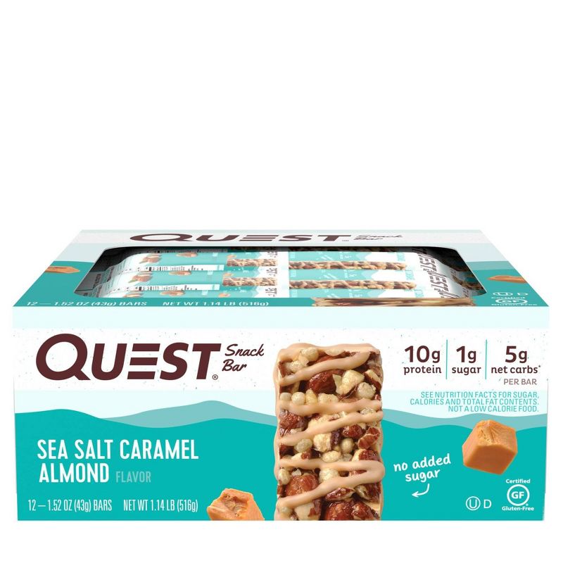 Quest Snack Bar Sea Salt Caramel Almond - 12ct