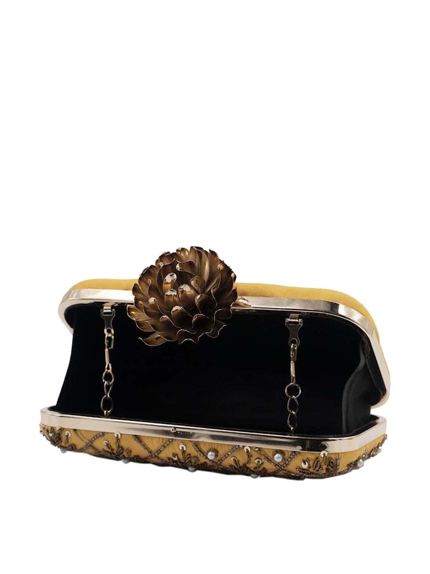 Sugarcrush Yellow Embellished Clutch