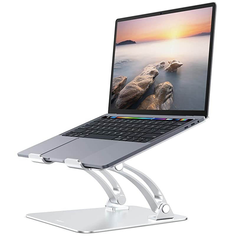 Laptop Stand Ergonomic Height Angle Adjustable Computer Laptop Holder Compatible with MacBook Air Pro Dell XPS Samsung Alienware All Laptops 1117 Supports Up to 44 LbsSpace Grey