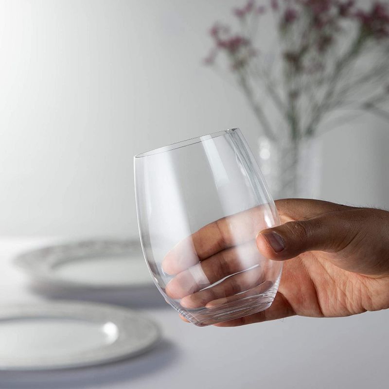 Riedel O Wine Tumbler Stemless Cabernet or Merlot Dishwasher Safe Wine Glassware, Set of 2, Clear