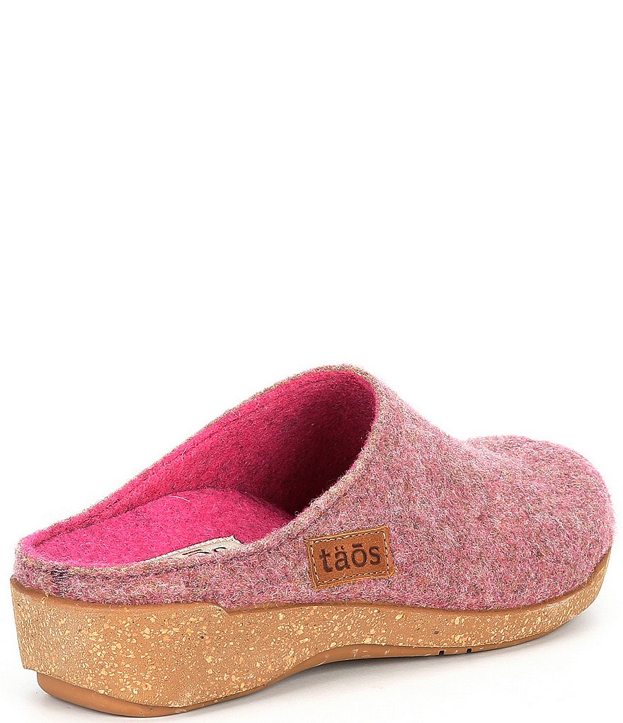 Taos Footwear Woollery Wool Cork Wedge Clogs