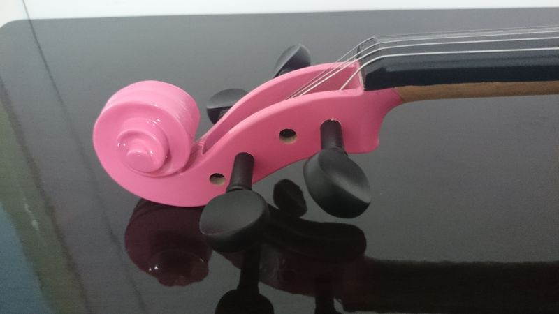 Student Acoustic Violin Full 1/2 Maple Spruce with Case Bow Rosin Pink Color