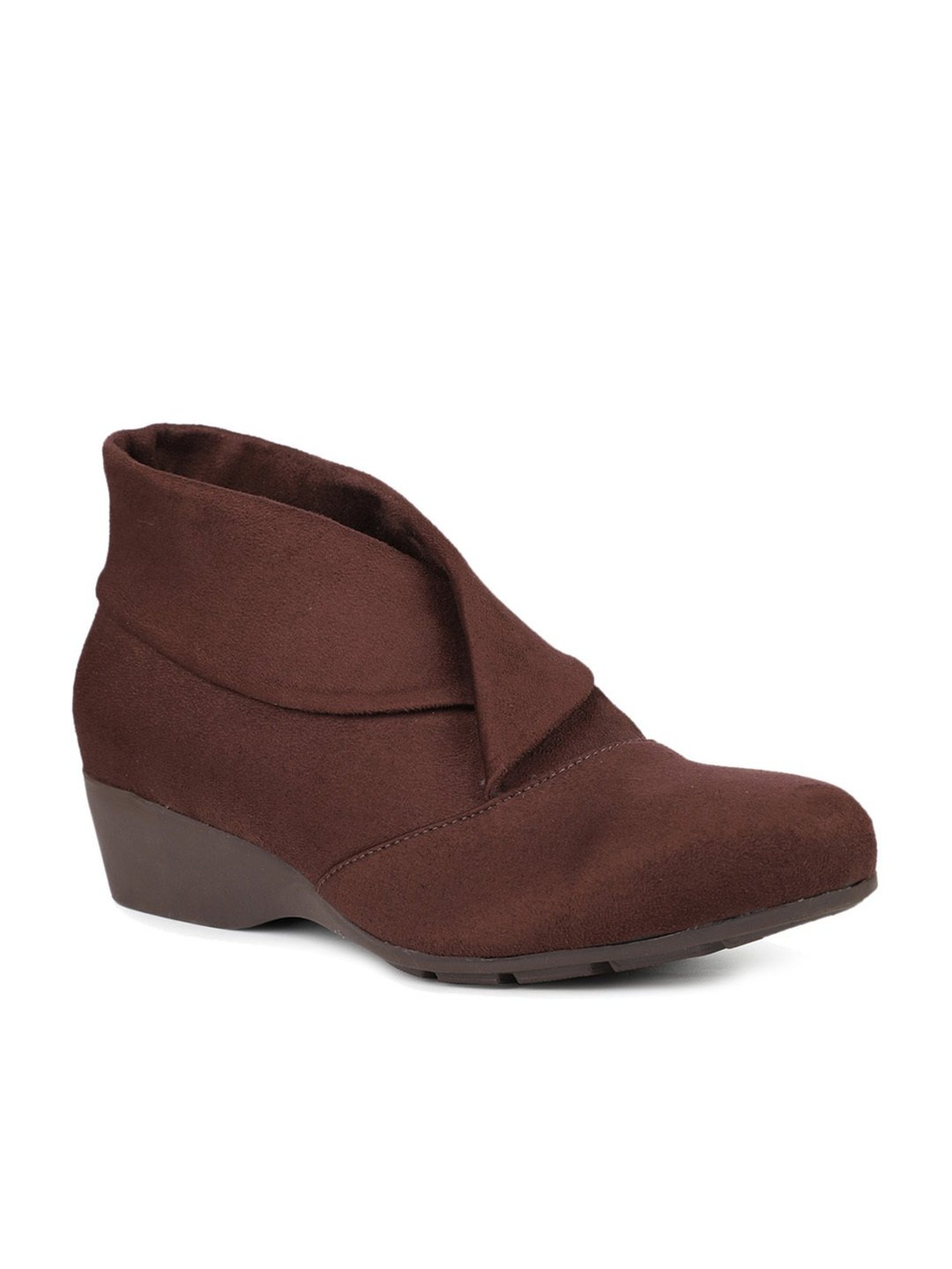 Inc.5 Women's Brown Wedge Booties