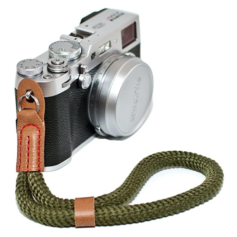 Green Soft Camera Wrist Strap, Hand Strap Compatible with Fujifilm X-T30 X-T4 X-T3 X100F X-T20 X-T2 X-Pro2 X-E2 X30 X100T A6100 A6600 A6400 A6000 Cameras Adjustable Safety Handstrap