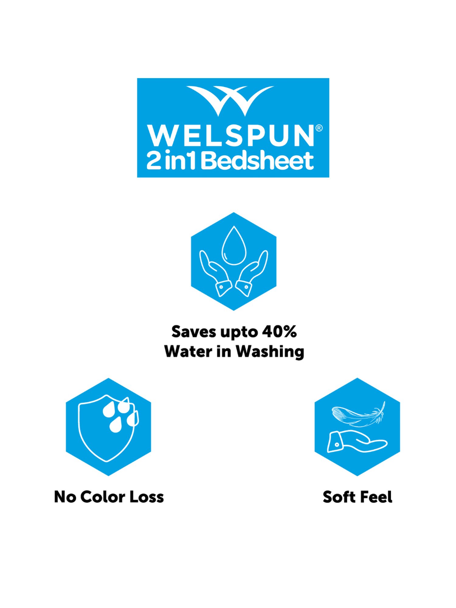 Welspun Printed Beige Cotton Double Bedsheet with 2 Pillow Covers