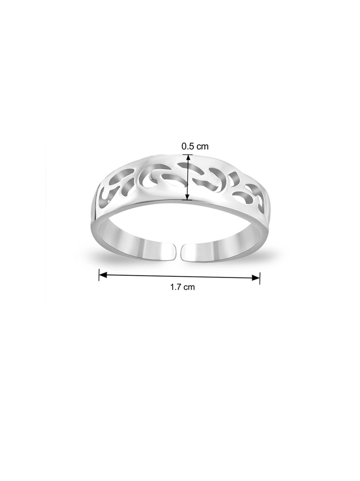 Taraash 92.5 Sterling Silver Toe Ring