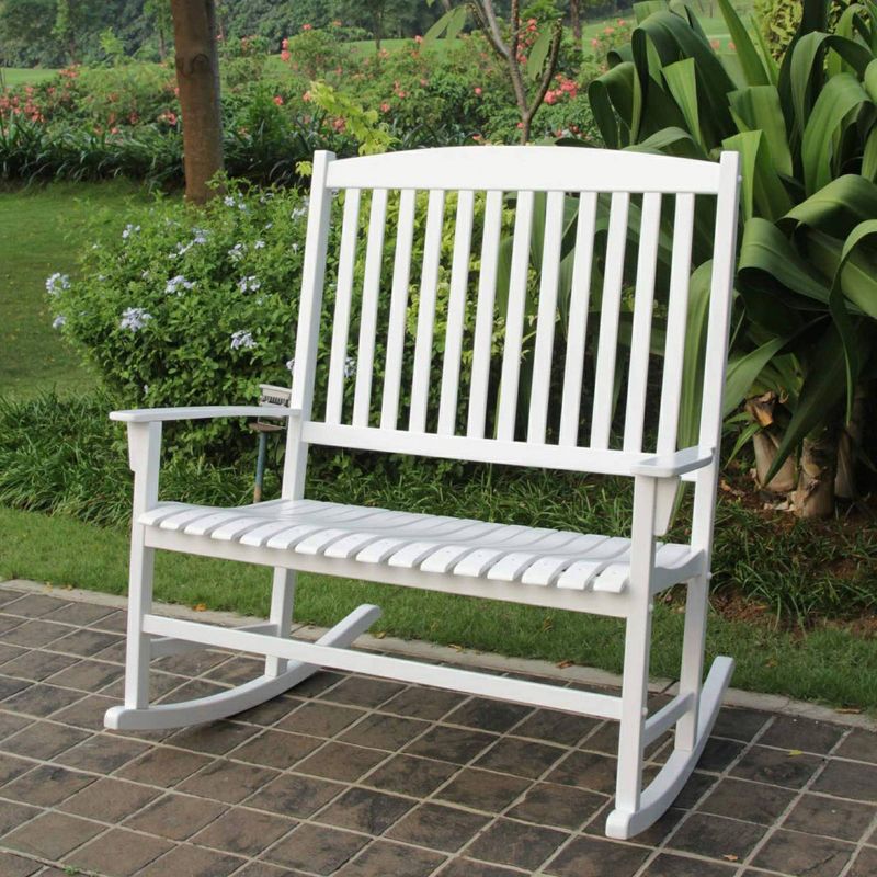 Alston Solid Wood Outdoor Loveseat Rocker - Cambridge Casual