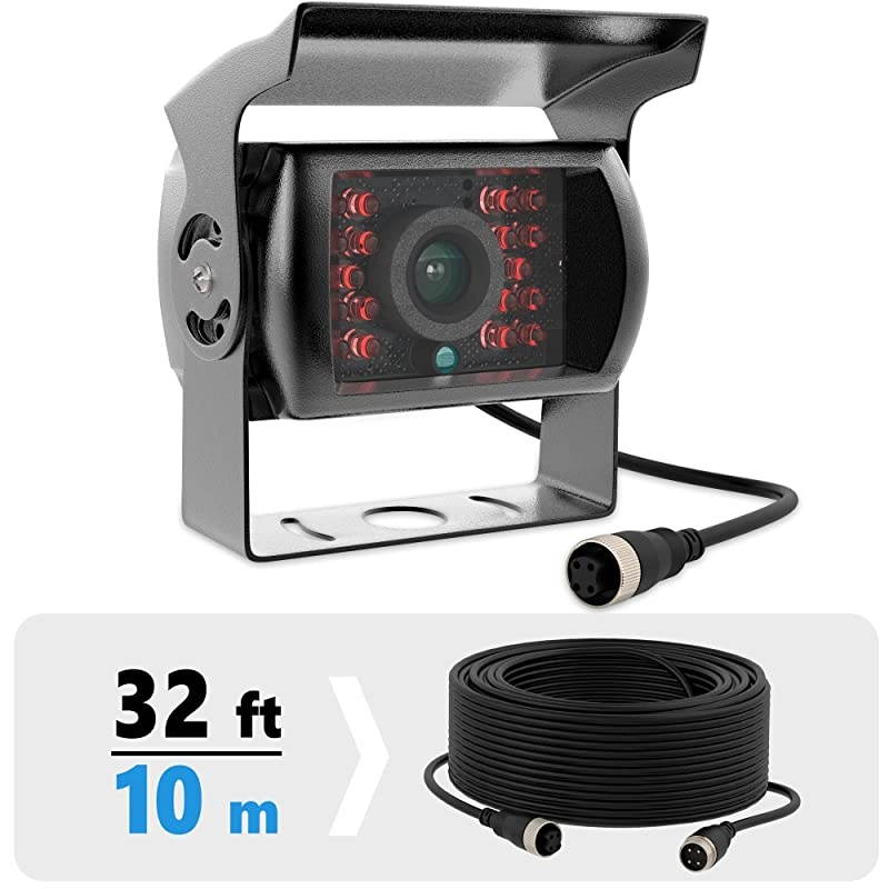 Backup Camera Heavy Duty IR Night Vision Waterproof for Trucks Car Vehicle Trailer Truck Van Tow rv Cab Cam Replacement Universal Auto Rear View Backup Camera with Cable