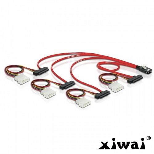 Xiwai mini SAS SFF-8087 to SFF-8482 and power x4 SAS cable