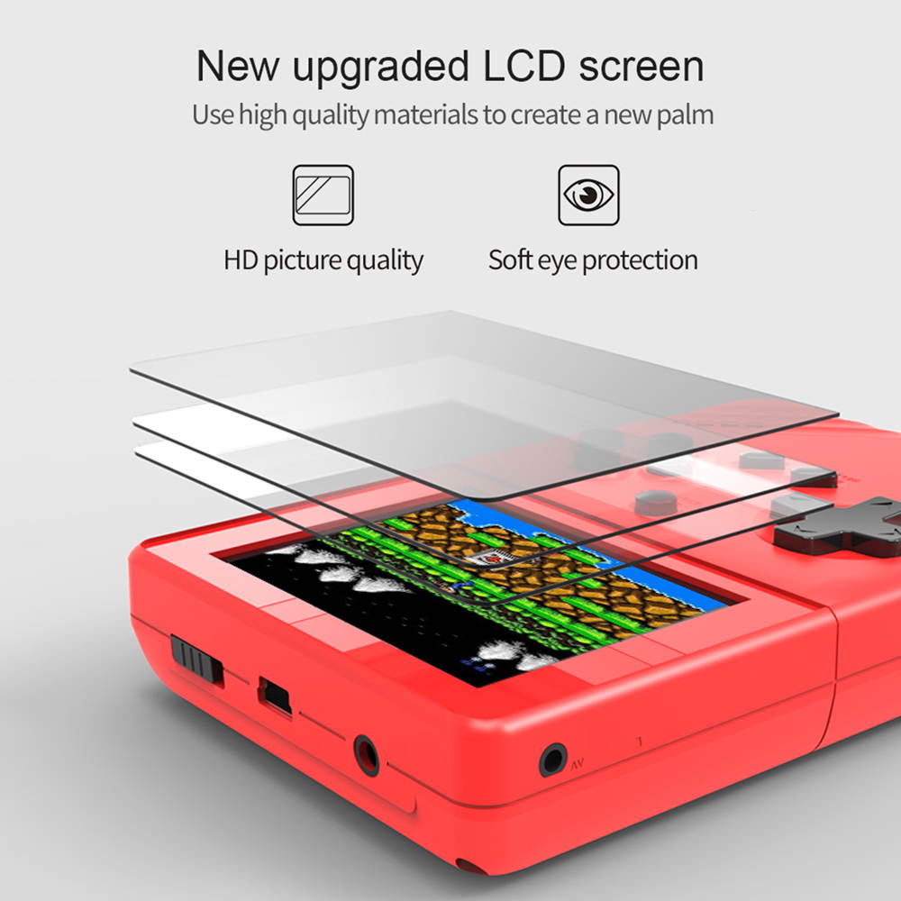 Portable Mini Video Game Console GA03-8-ECAM Built-in 500 Classic Games +Power Bank Retro 8 Bit Pocket Handheld Game Player