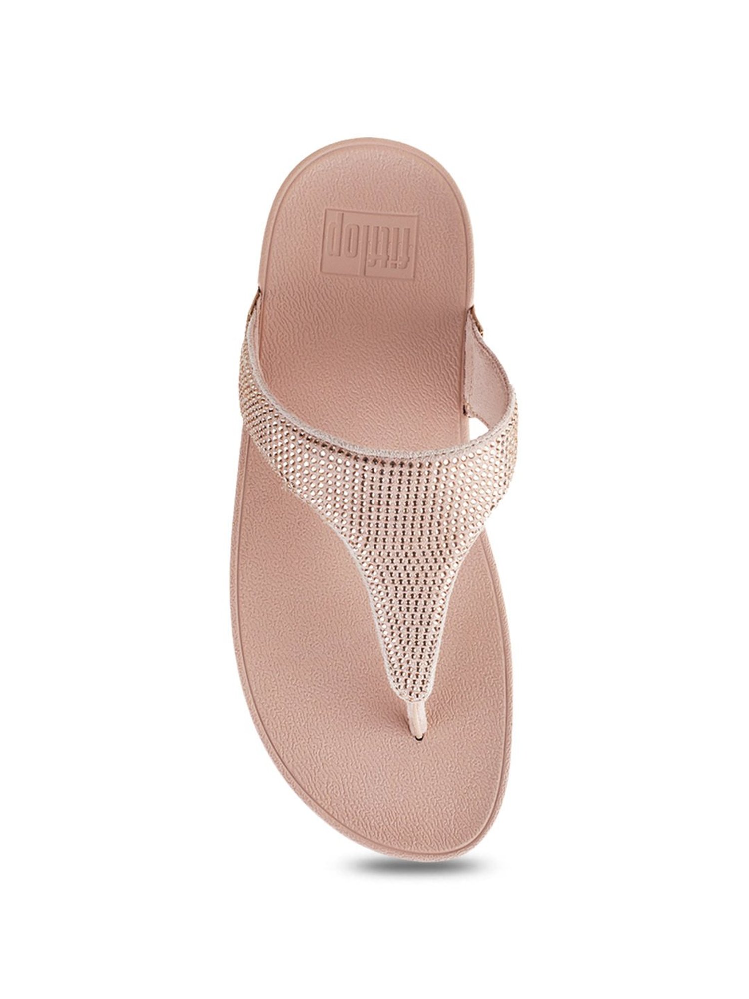 FitFlop Women's Rose Gold Thong Wedges