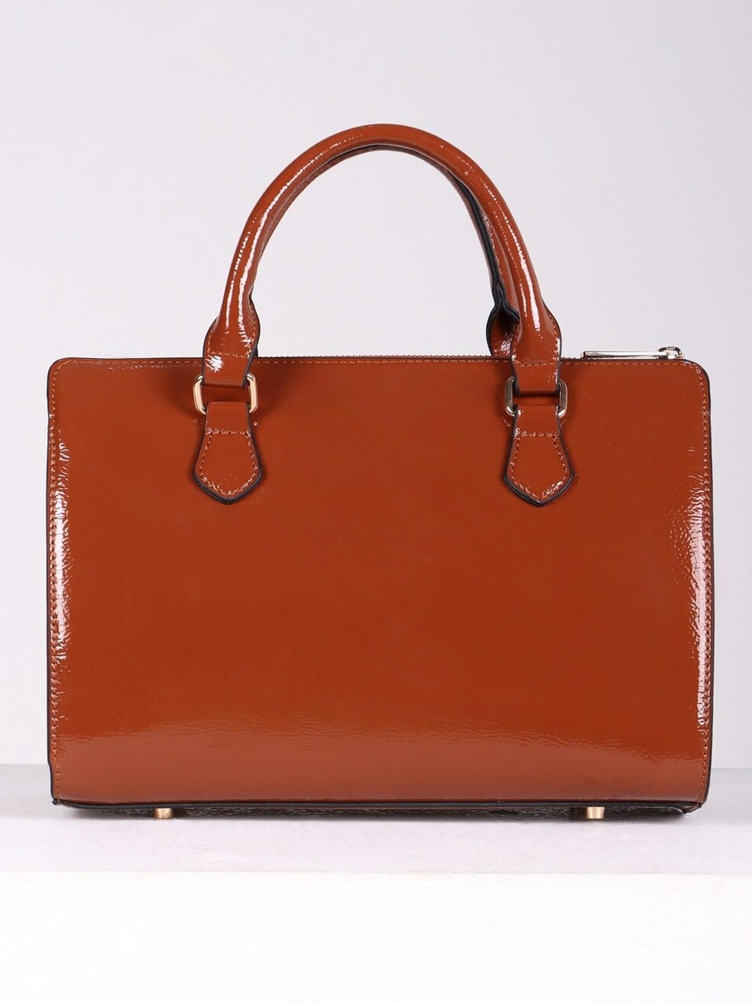 Allen Solly Brown Solid Medium Handbag