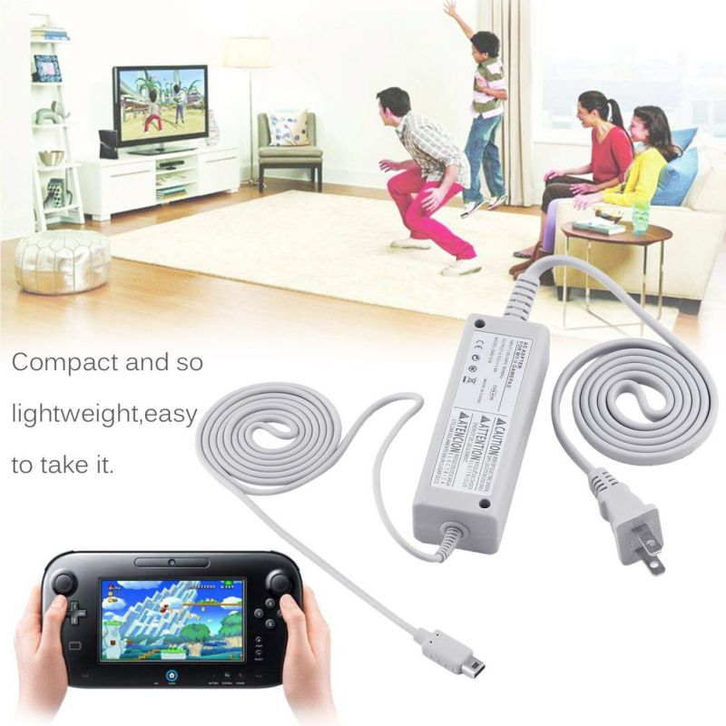 Universal Compact Power Supply Charging AC Adapter Cable Cord For Nintendo For Wii U Gamepad Input AC 100V-240V