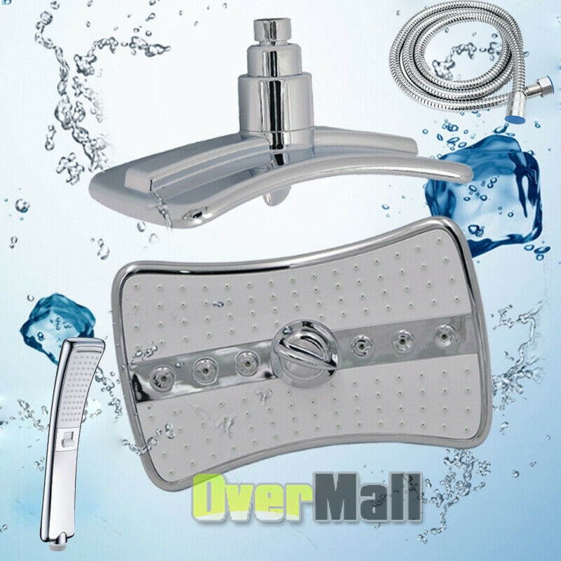 Oiled-Rubbed 4 Setting Rainfall Waterfall Multi-Function Shower Head Wand Combo