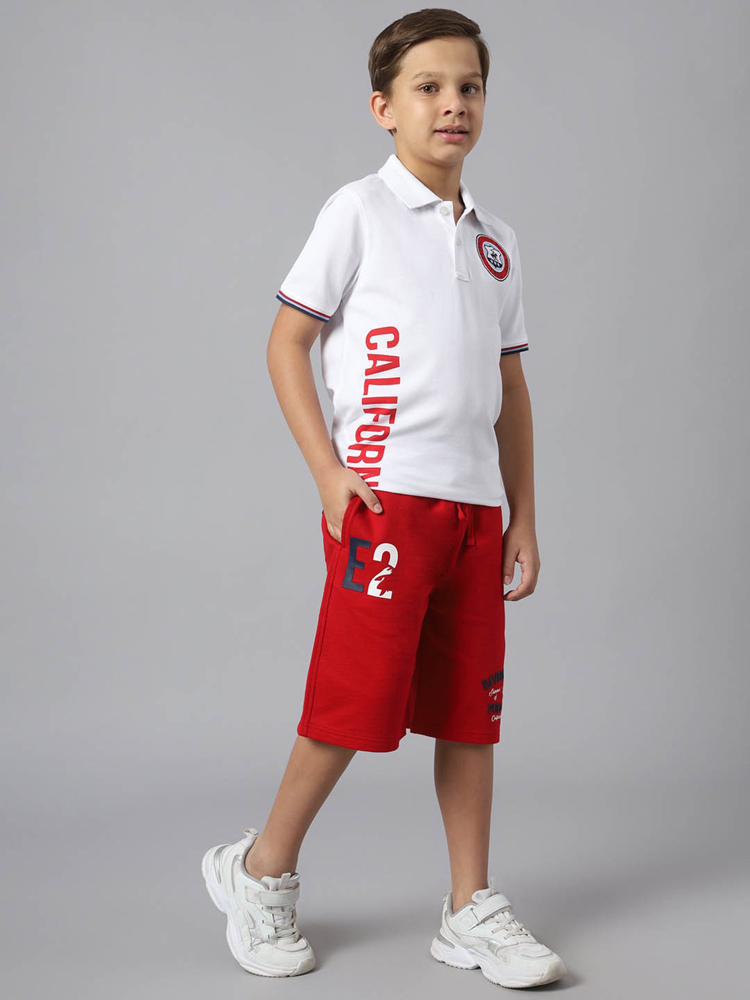 Beverly Hills Polo Club Boys Red Solid Shorts