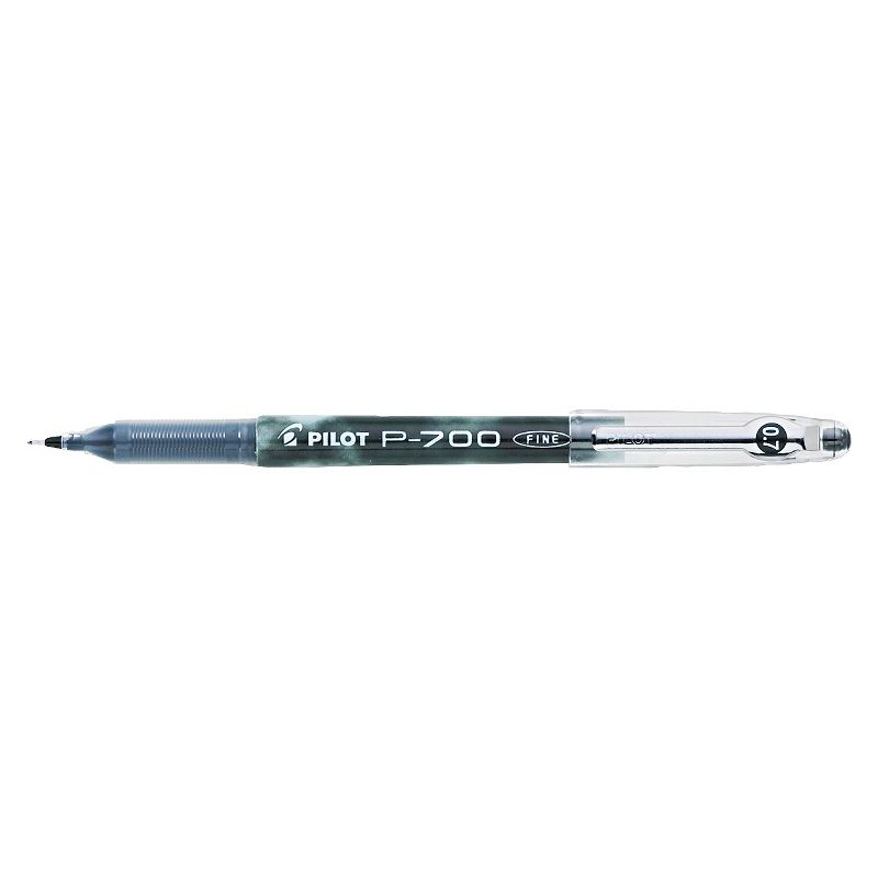 12pk Pilot P-700 Precise Gel Ink Roller Ball Stick Pen, Black Ink, .7mm