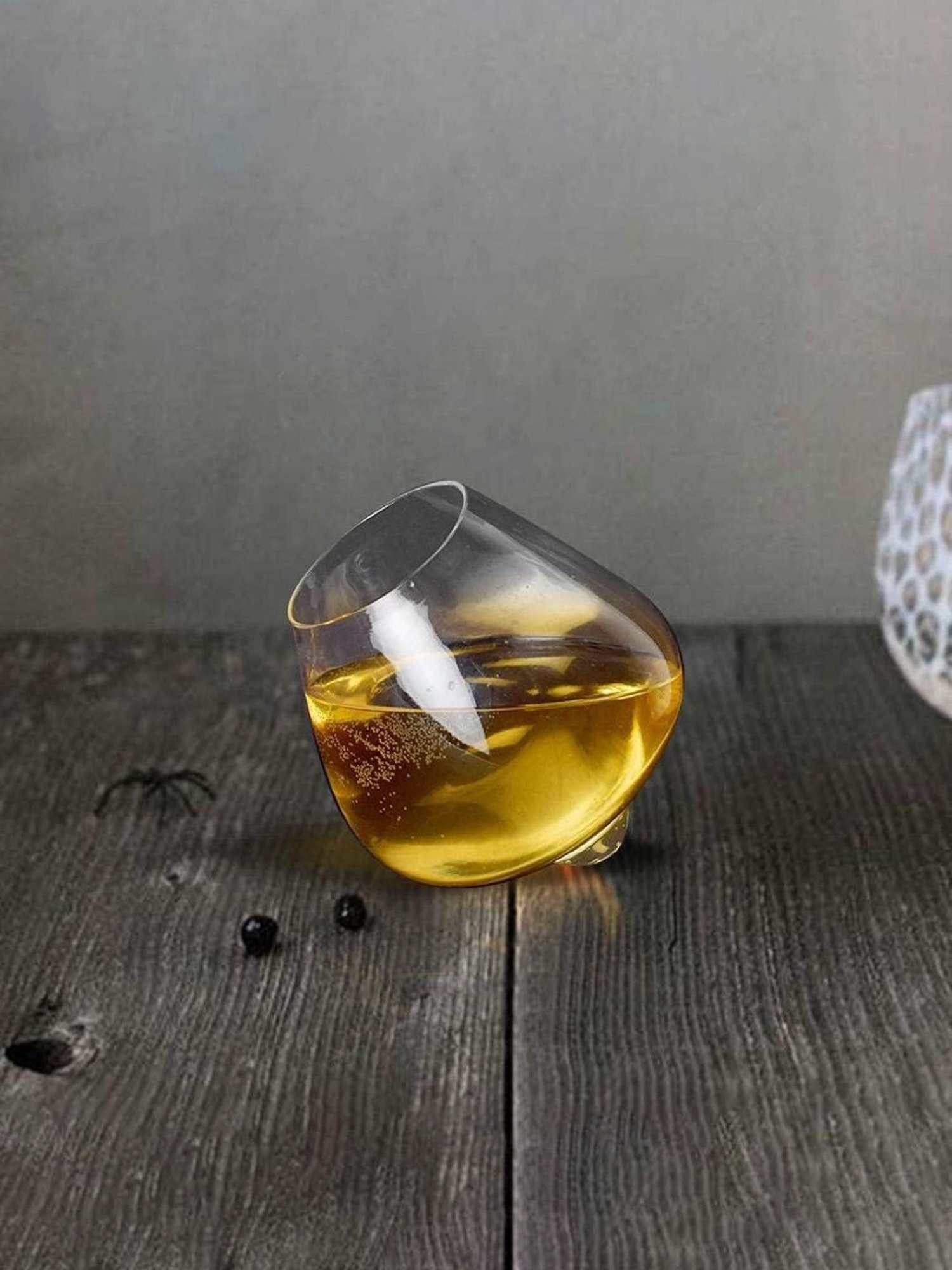 Melbify Rolly Poly Dancing Spinning Snifter Transparent Whiskey Glass 300ml - Set of 2