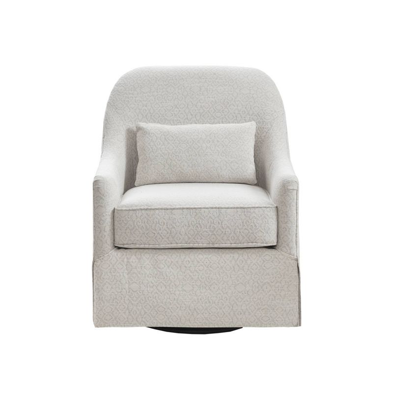 Iona Mid - Century Retro Modern Light Fabric Upholstered Button - Tufted Wingback Rocking Chair - Light Beige - Baxton Studio