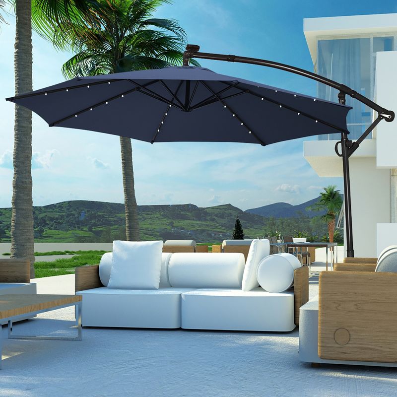 9' x 5' Rectangular Double Top Patio Outdoor Market Umbrella Emerald Green - Crestlive Products