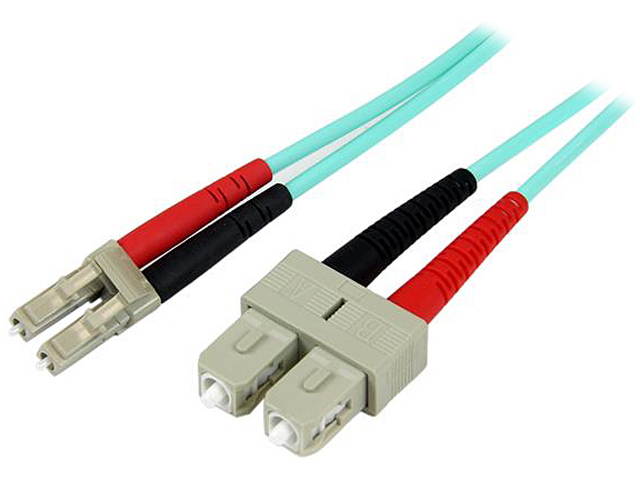 StarTech.com A50FBLCSC1 3.28 ft. Multimode 50/125 Duplex LSZH Fiber Patch Cable LC - SC