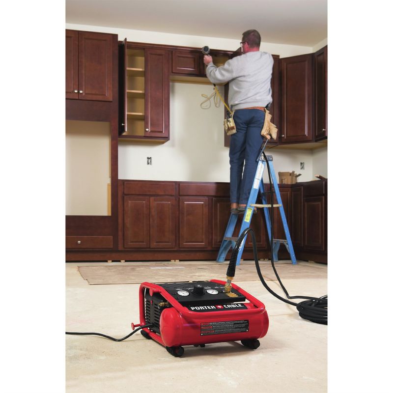 Porter-Cable C1010R 0.3 HP 1 Gallon Oil-Free Hand Carry Compressor