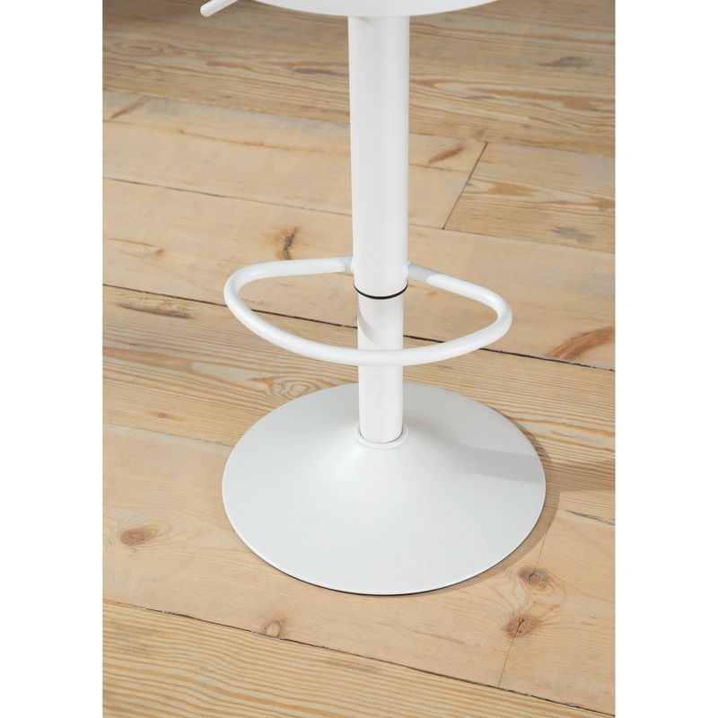 32" Industrial Modern Backless Adjustable Barstool White/Natural - OFM