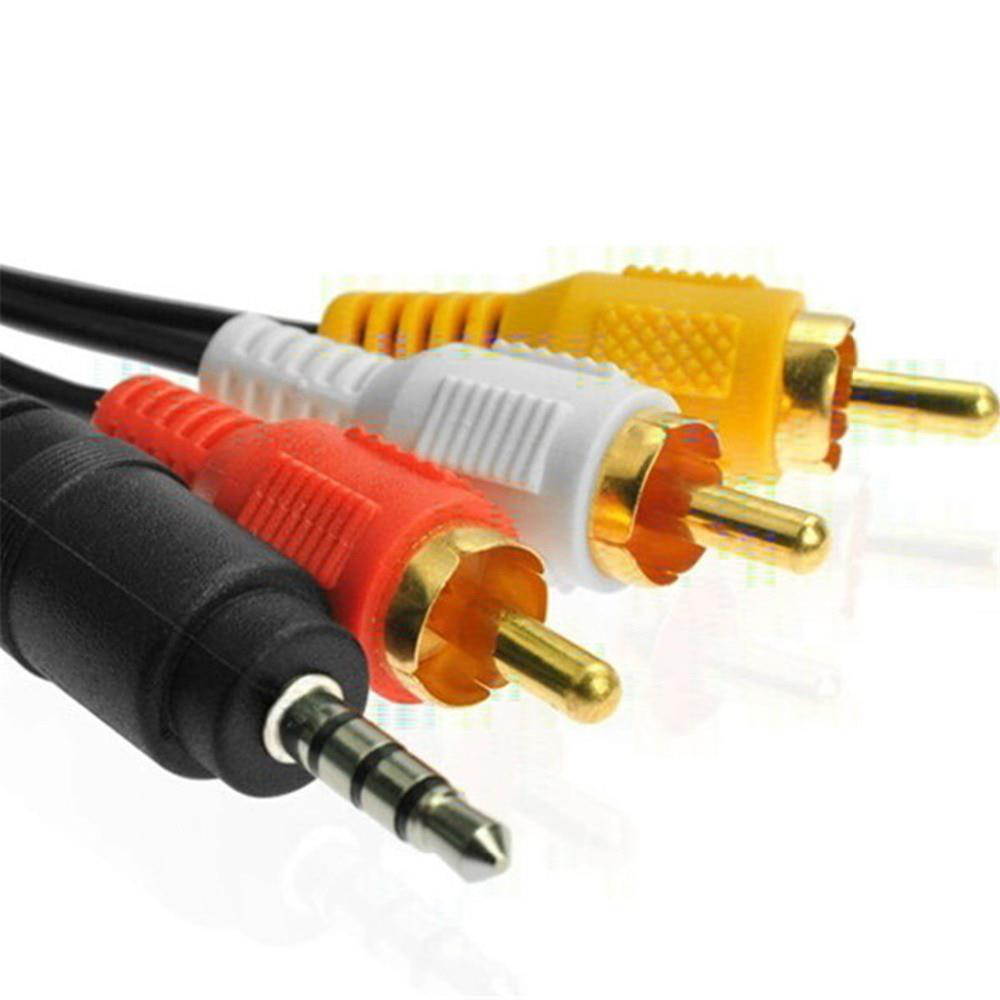 1.5M 3.5mm Jack Plug Male to 3 RCA Adapter to RCA Male Audio Video High Quality AV Cable Wire Cord for Android tv box DVD Player