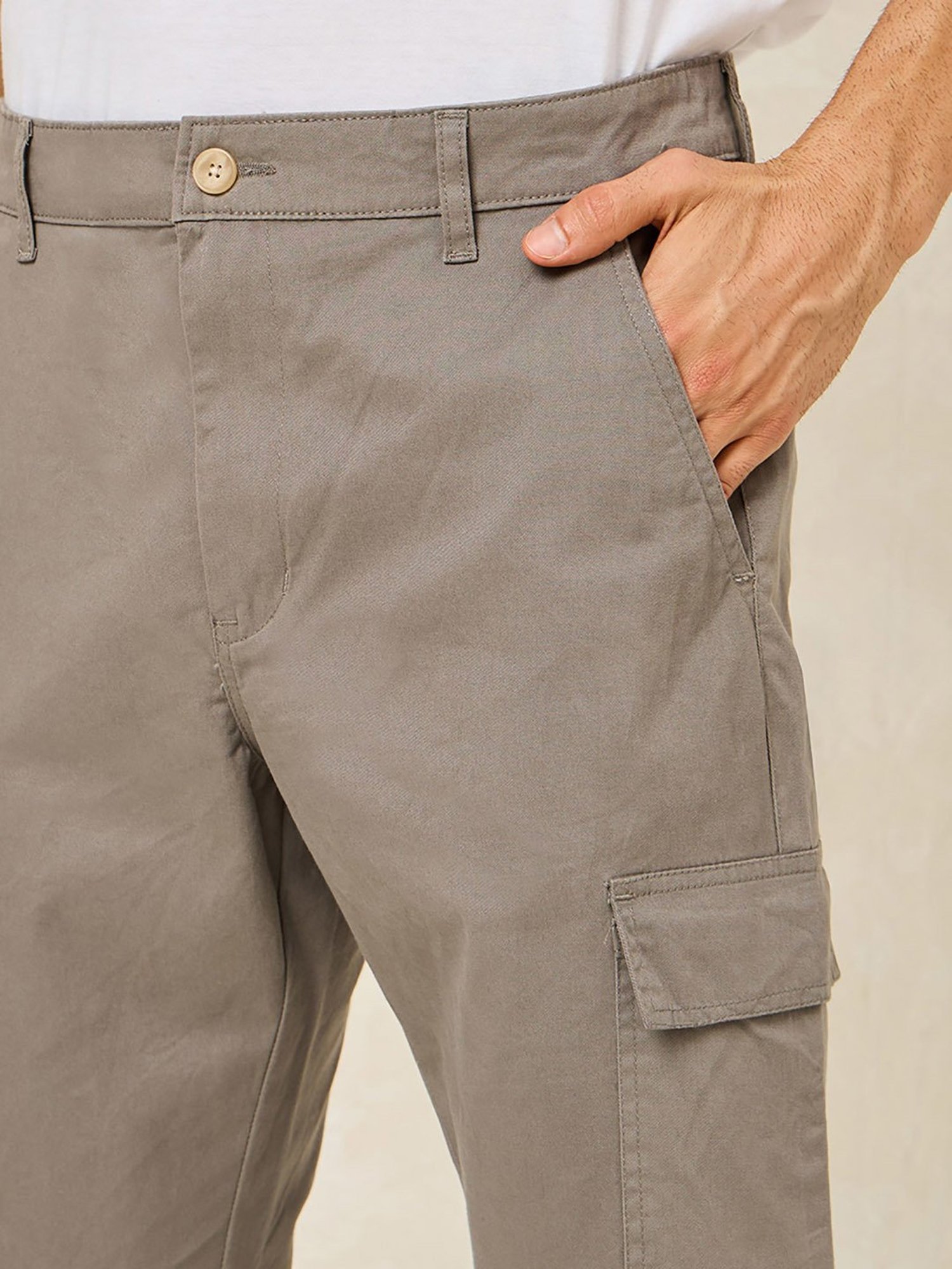 Styli Grey Slim Fit Cargos