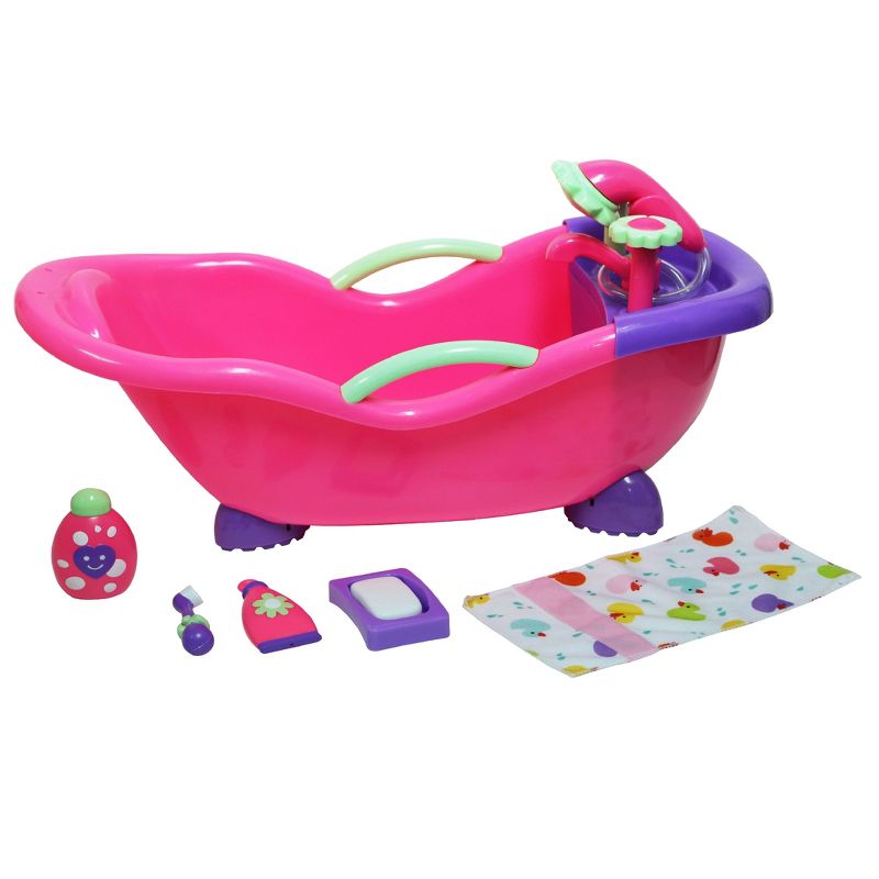 JC Toys For Keeps! Baby Doll Bath Tub with Accessories