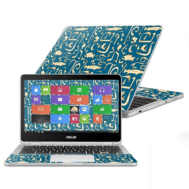 Skin Compatible with Asus Chromebook Flip C302CA 12.5" (2016) &ndash; Deco Fish | Protective, Durable, and Unique Vinyl Decal wrap Cover | Easy to Apply, Remove | Made in The USA